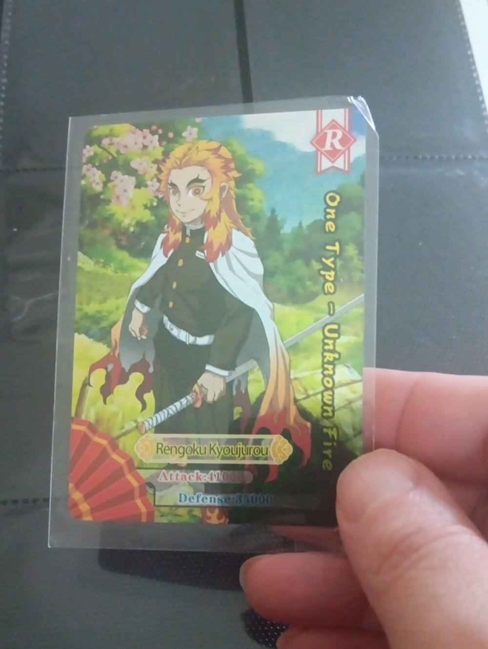 Rengoku Kyojuro Anime Trading Card - Yellow, Orange